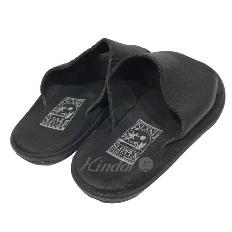 【値下げ】ISLAND SLIPPER レザーサンダル ブラック サイズ：8(26cm) (四ツ橋北堀江店)｜kindal｜02