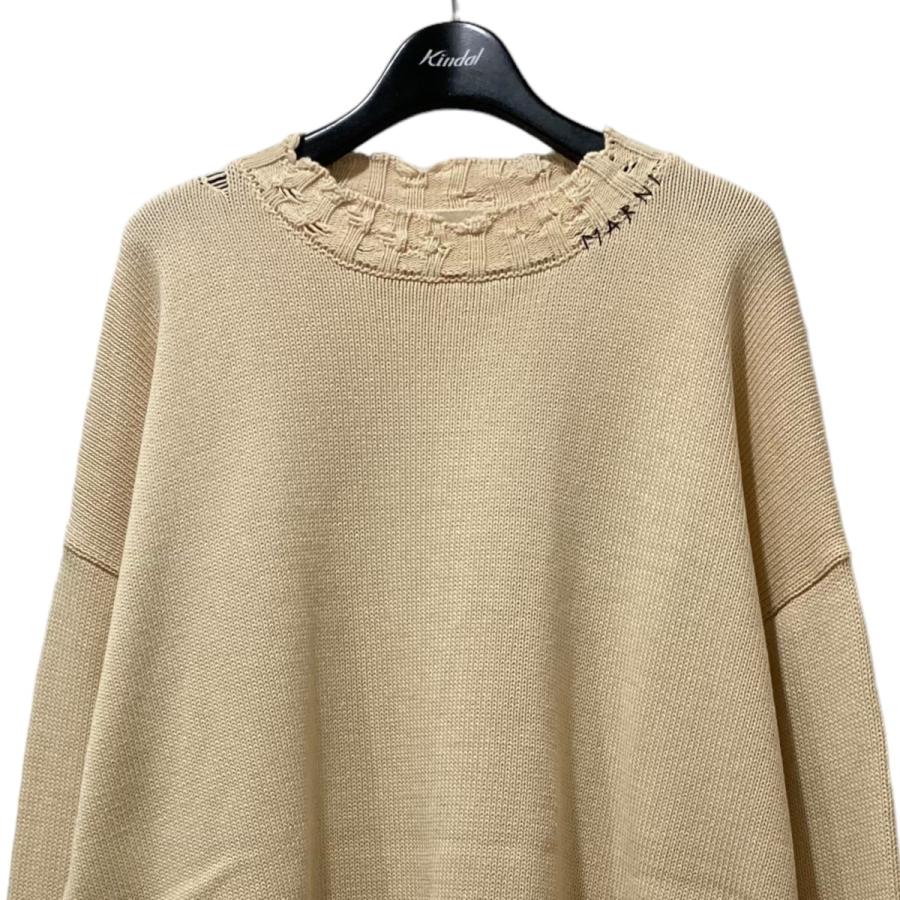 マルニ MARNI ダメージクルーネックニット GCMG0210A0 ホワイト サイズ 