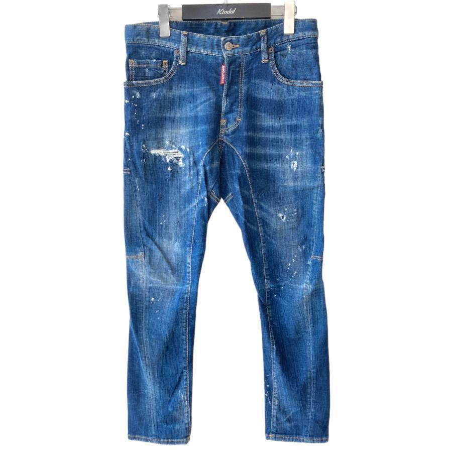 値下げ】DSQUARED2 加工デニムパンツ S71LB0499 インディゴ サイズ：42 
