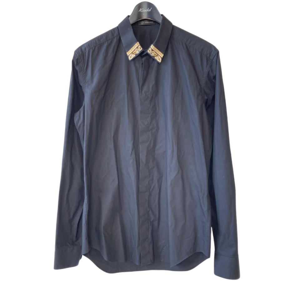 VERSACE ヴェルサーチ 長袖シャツ A81791 ブラック サイズ：39 