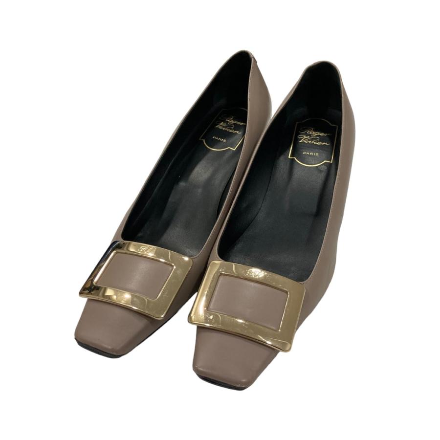 ロジェ ヴィヴィエ Roger Vivier バックルパンプス モカ サイズ：37 1 