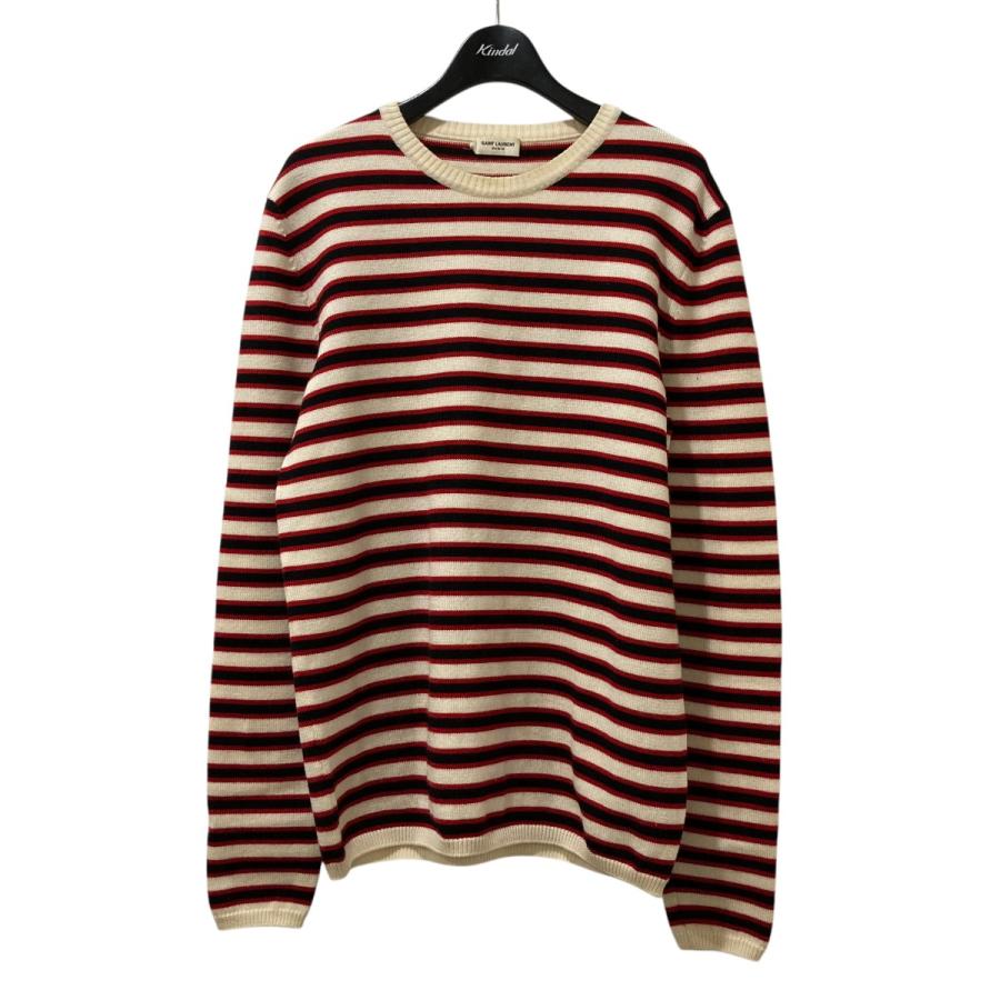 サンローランパリ Saint Laurent Paris ボーダー クルーネックニット 