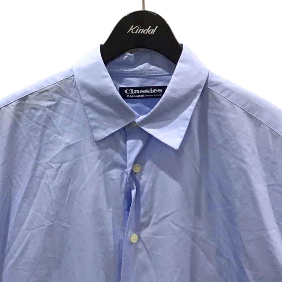 カウラム CAHLUMN 長袖シャツ Magazine Pocket Wide Spread Collar 