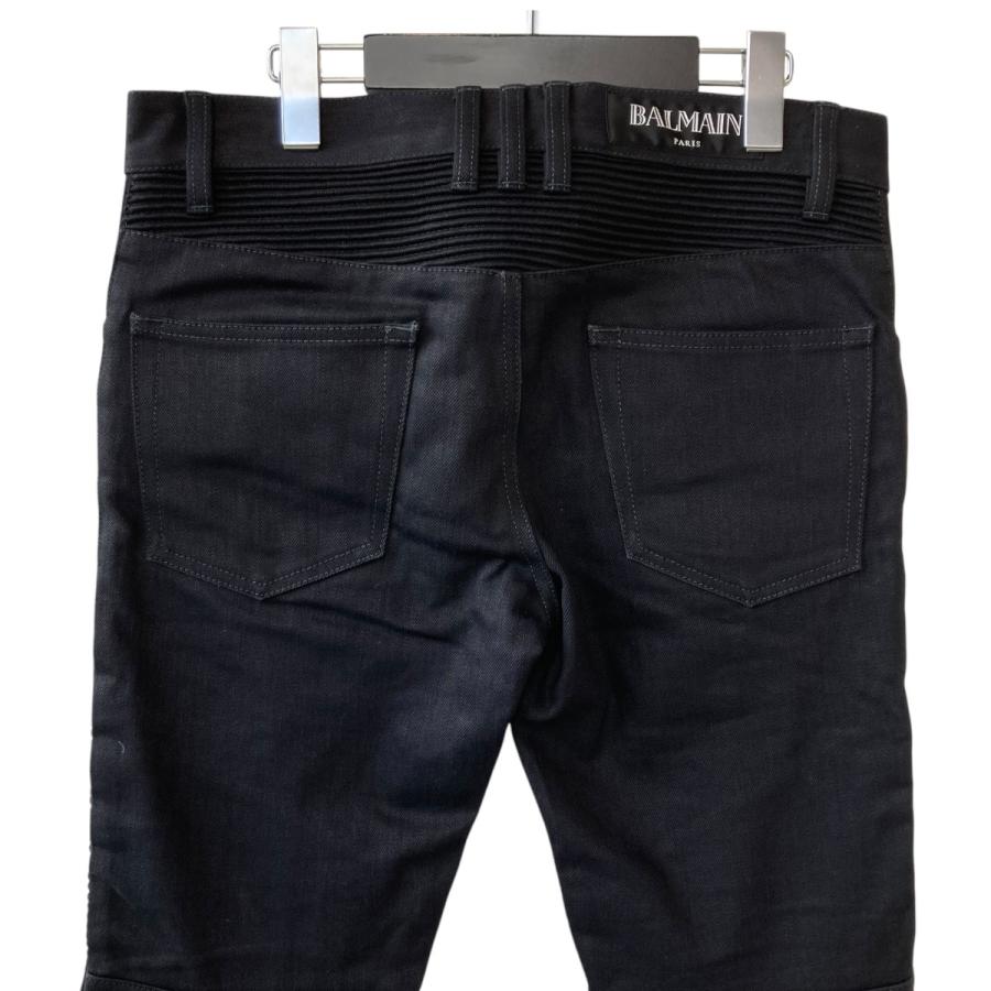 BALMAIN バルマン バイカーデニムパンツ S5HT551C710 ブラック サイズ 