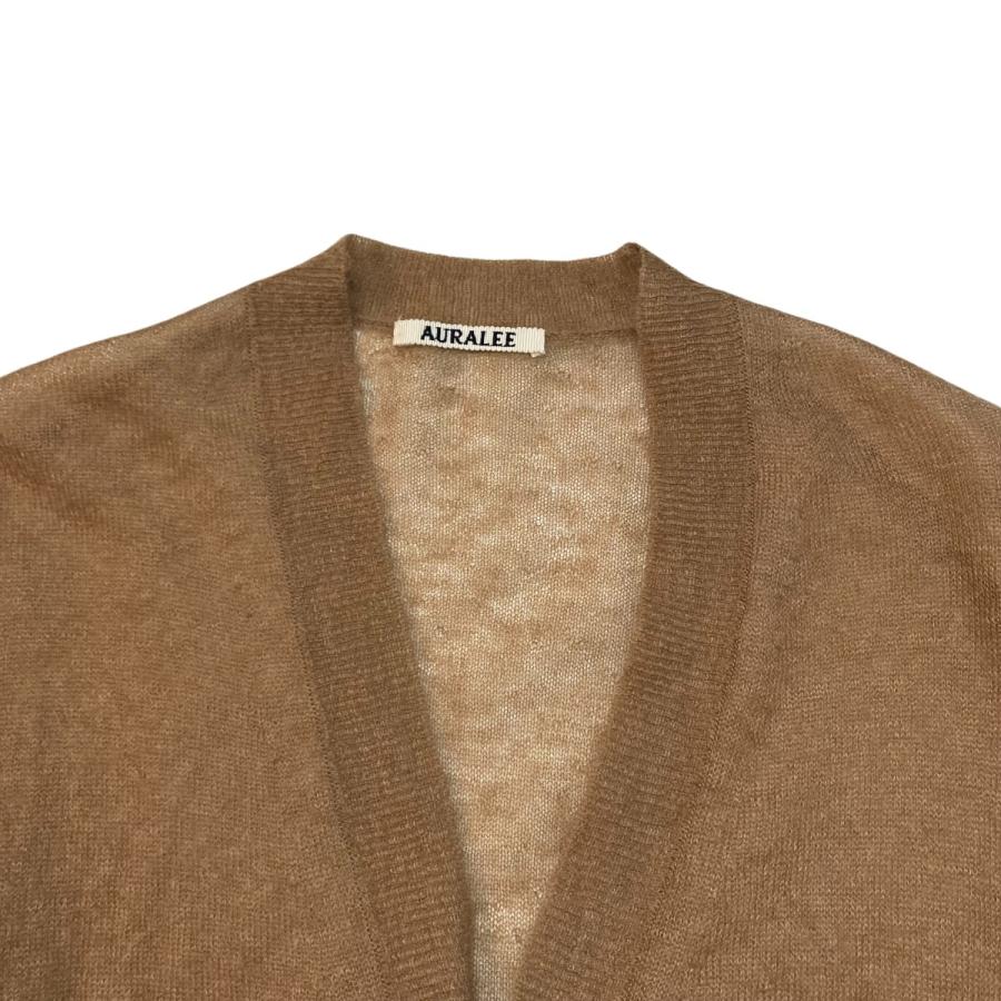 AURALEE オーラリー KID MOHAIR SHEER KNIT CARDIGAN モヘア 