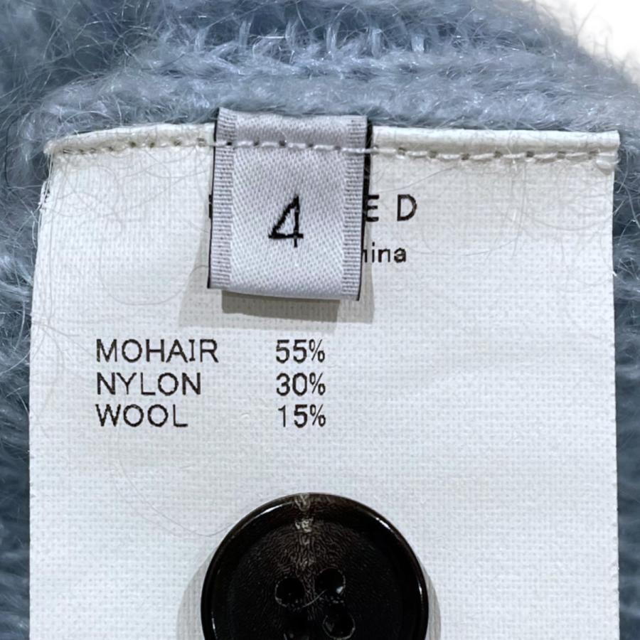 美品　アンユーズド　UNUSED モヘヤ　カーディガン　グレー　Lサイズ UNUSED（アンユーズド） 20AW Mohair Cardigan モヘアニット