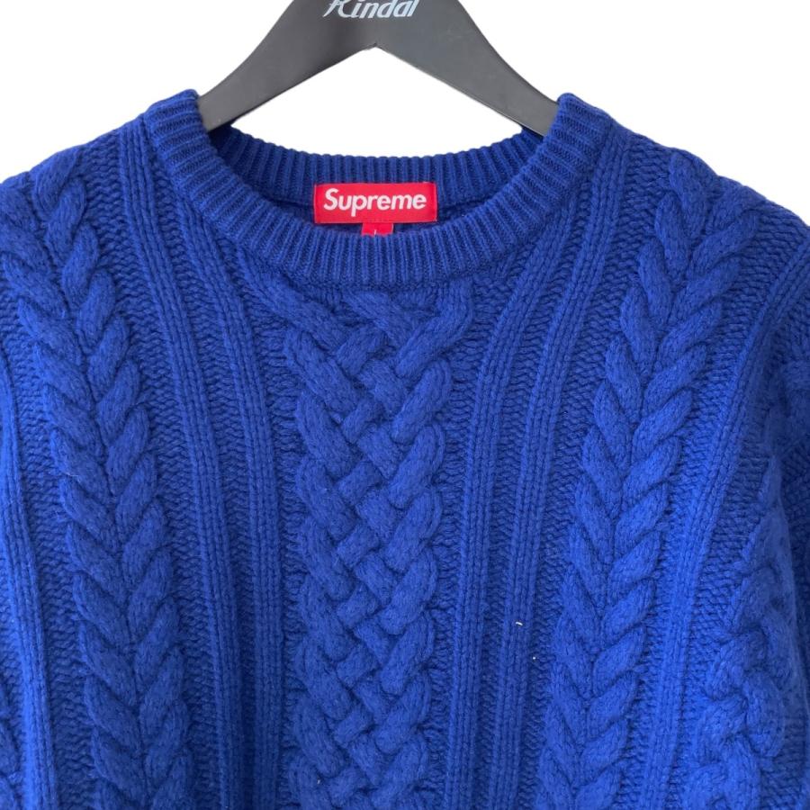 Supreme ネイビー ニットセーター M Supreme（シュプリーム） 【値下げ】Supreme ニットセーター ネイビー