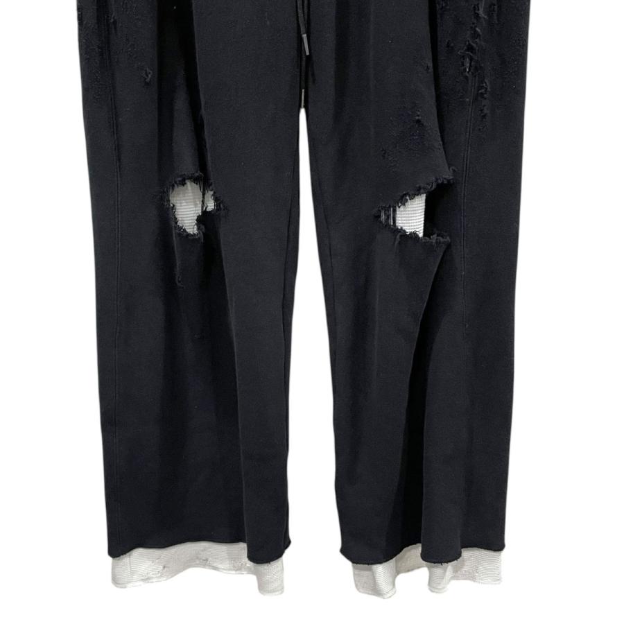 値下げ】ANCELLM ダメージ加工スウェットパンツ CRASH SWEAT LAYERED