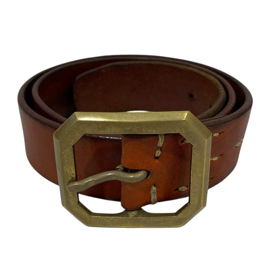 VINTAGE WORKS ブラウン レザーベルト Vintage Works レザー ベルト ブラウン ブラウン系【中古