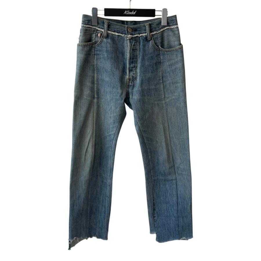 ヴェトモン　再構築　デニム　ジーンズ　levi’s ヴェトモン×リーバイス VETEMENTS×LEVI'S 再構築 デニムパンツ ブルー