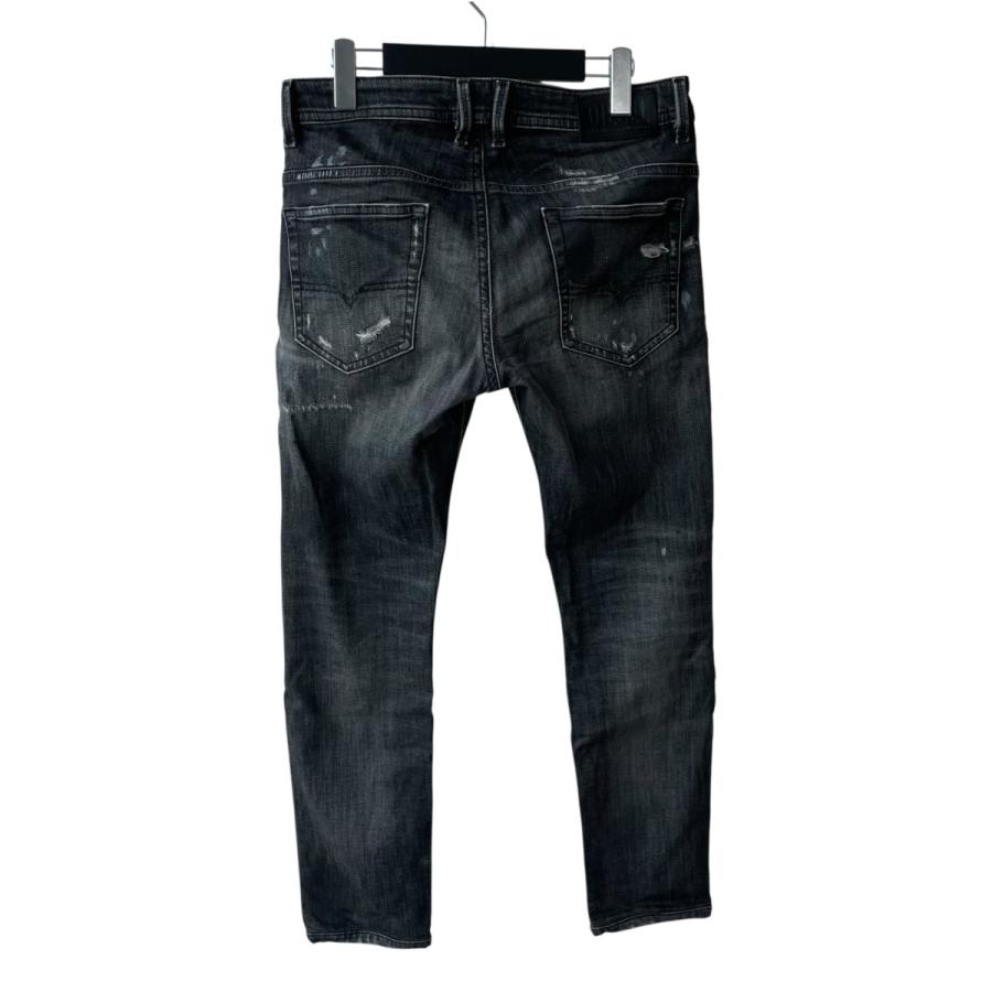 DIESEL ディーゼル ダメージ加工デニムパンツ 00SE3D ブラック