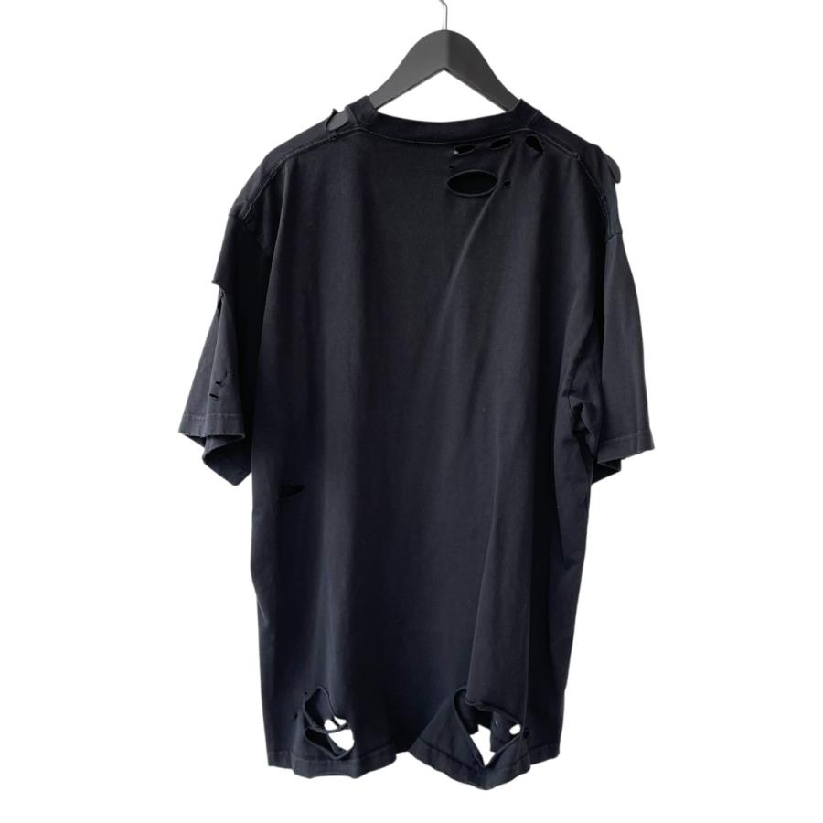BALENCIAGA バレンシアガ ダメージ加工 Tシャツ 651795 ブラック