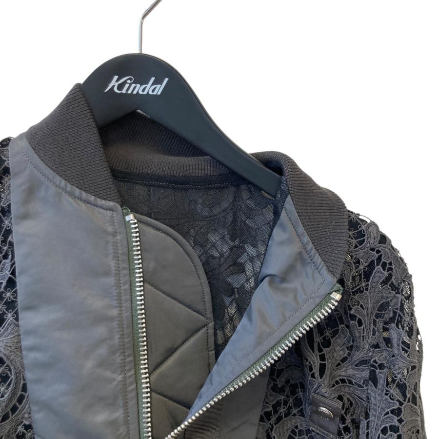 sacai グレー キルティングジャンパー sacai Gray Garment Dye Cotton Jersey Hoodie Sacai