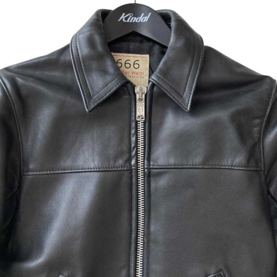 日本製 666ライダース LJM-9TF 黒 サイズ34 666 トリプルシックス LJM-9TF ライダースジャケット ブラック サイズ