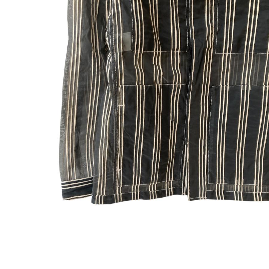 24AW ANN DEMEULEMEESTER ストライプシャツ オーバー Ann DEMEULEMEESTER（アン ドゥムルメステール） ストライプ シアー