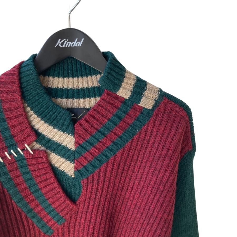 Color（カラー） KOLOR CRAZY PATTERN KNIT Vネックニット 19WCM