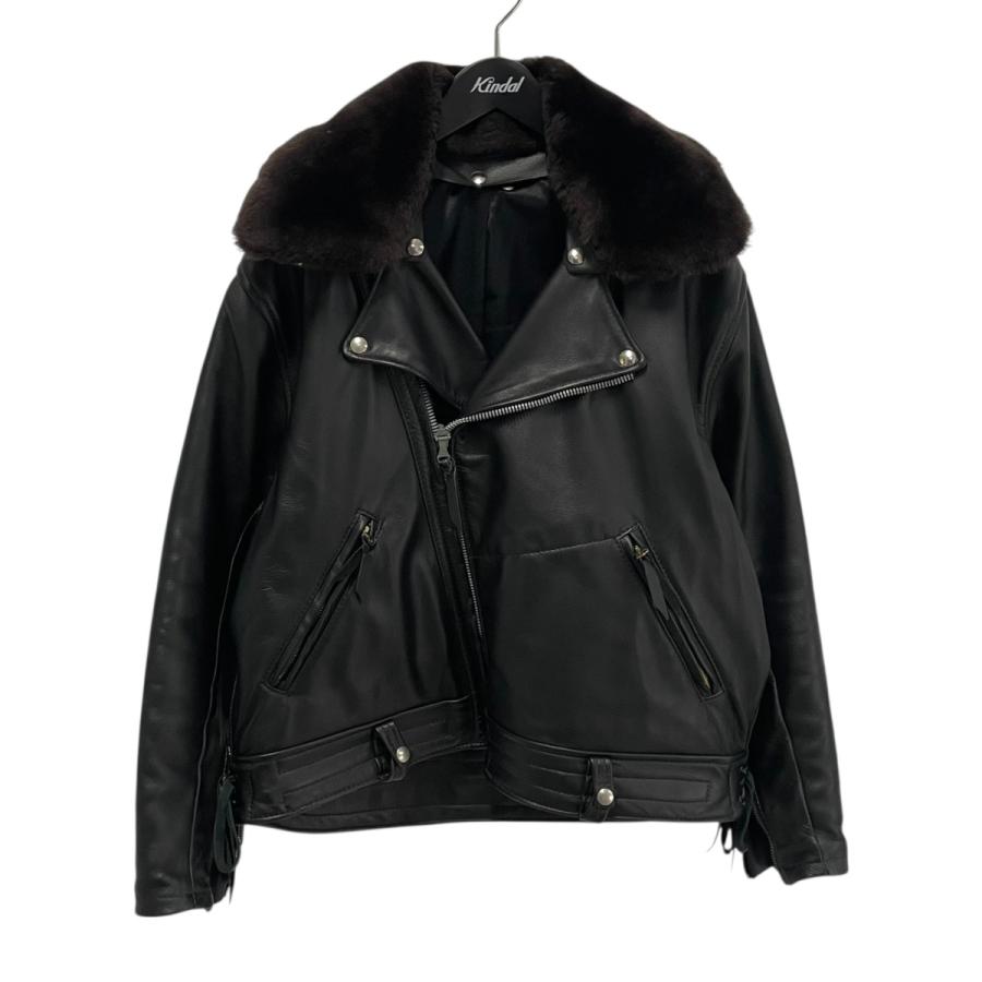 Langlitz Leathers ブラック ダブルライダースジャケット Langlitz Leathers ラングリッツレザー コロンビア ベルト付 ダブル