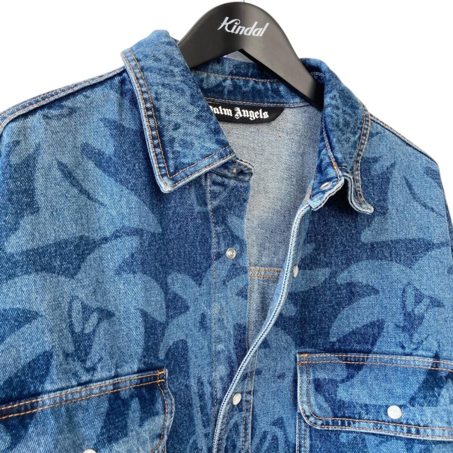 Palm Angels（パームエンジェルス） 総柄 デニムシャツ