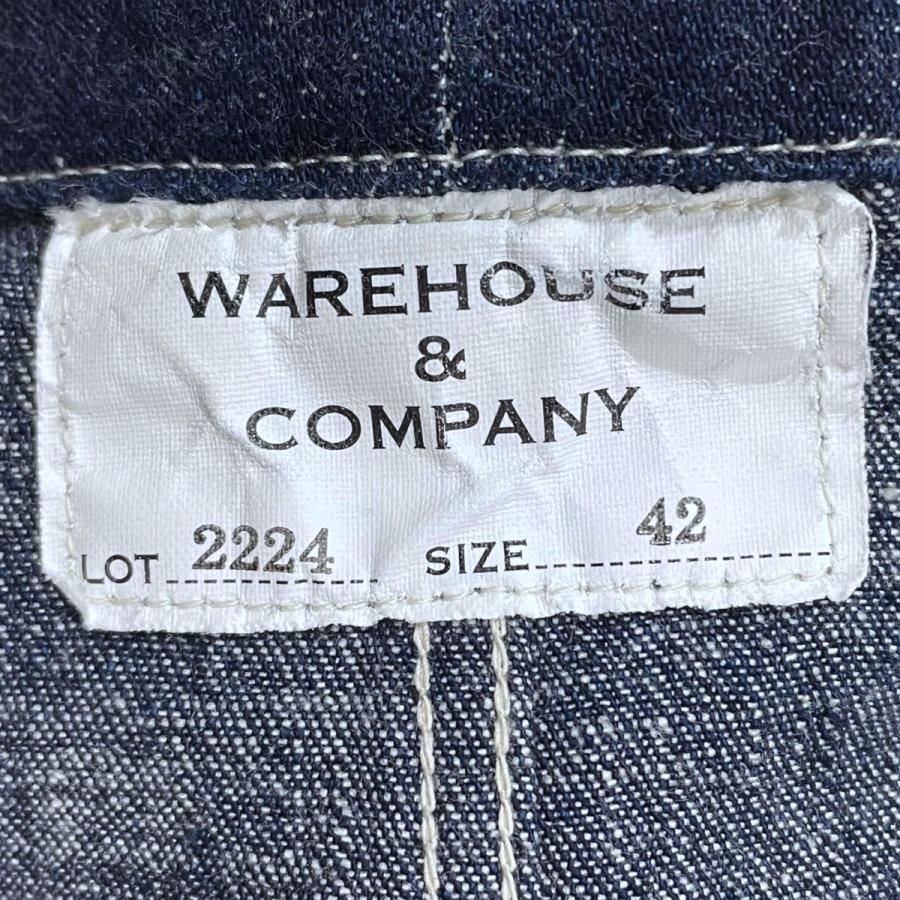 【レア品旧タグ】Warehouse デニムカバーオール 42 WAREHOUSE（ウエアハウス） 【値下げ】WAREHOUSE デニムカバーオール