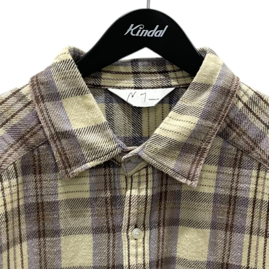 アンセルム ANCELLM 25AW 加工チェック柄シャツ NEL CHECK OVER WORK