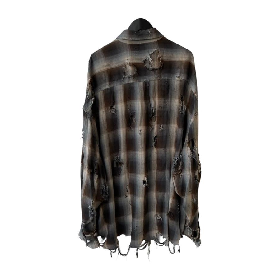 LES SIX（レシス） LES SIX destroyed mega flannel shirt チェック