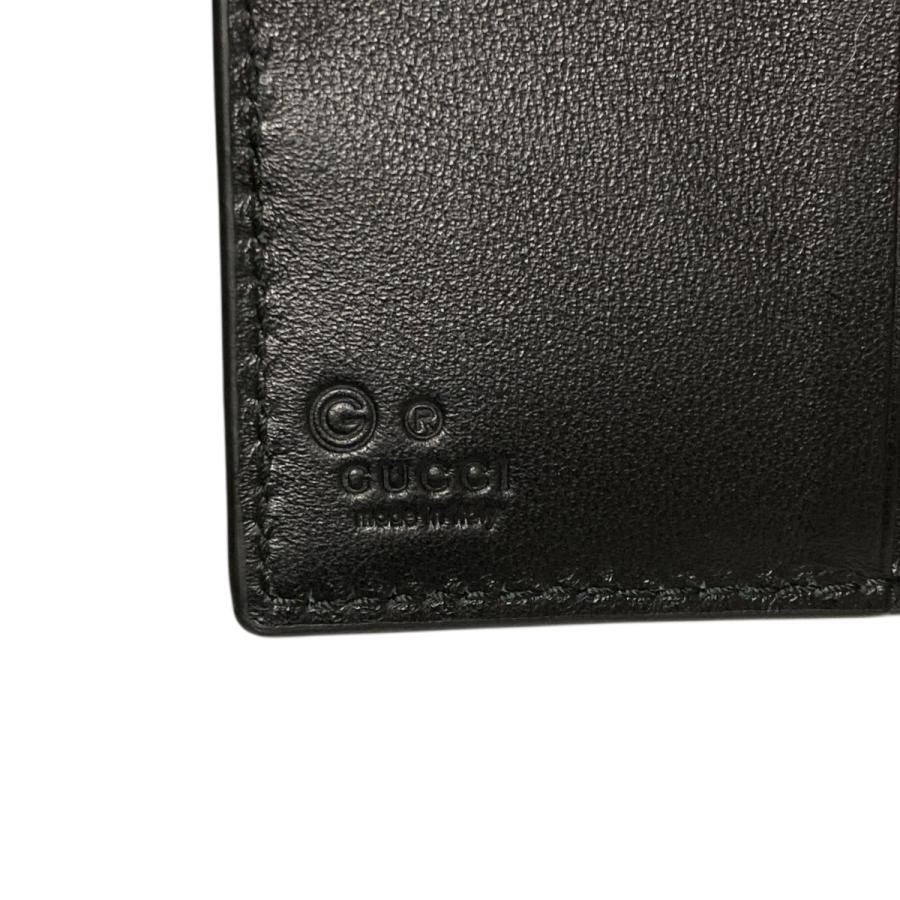 GUCCI（グッチ） マイクログッチシマ 二つ折り財布 150413 ブラック