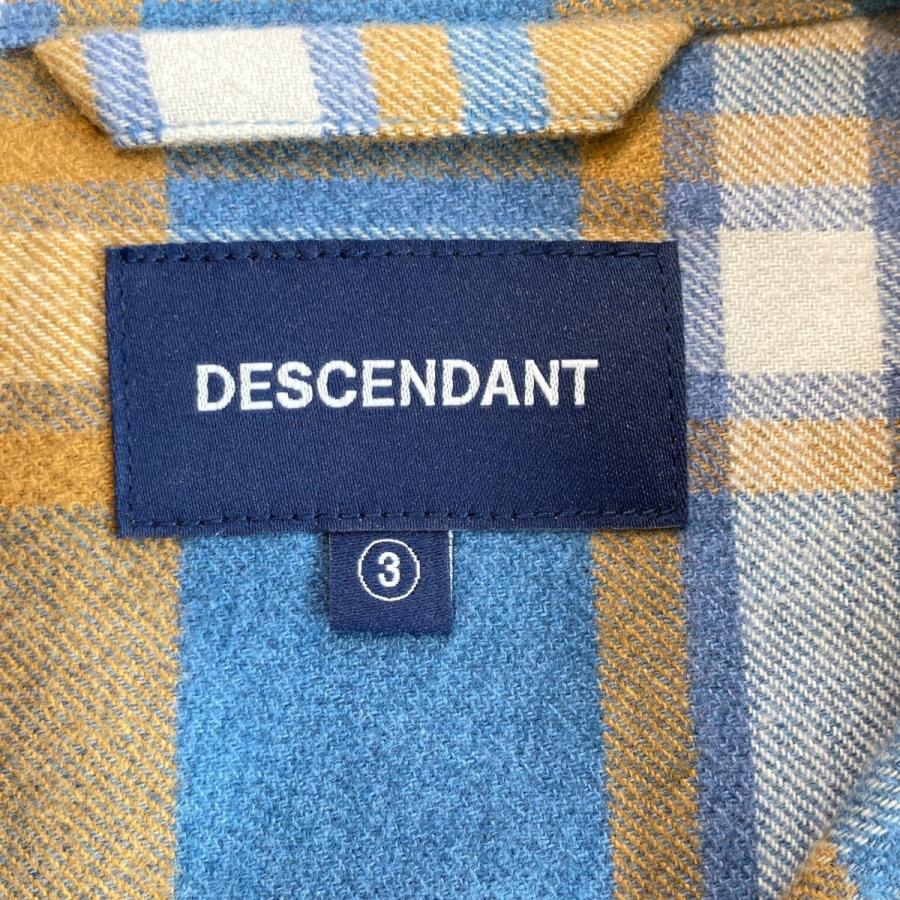 DESCENDANT ディセンダント チェック シャツ マスタード、ブルー