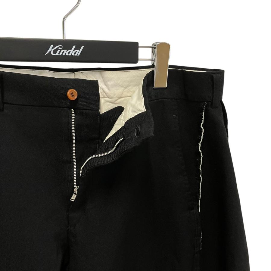 コムデギャルソンオムプリュス　ハーフパンツ　つなぎ　ポリ縮　ブラック　白ステッチ COMME des GARCONS HOMME PLUS コムデギャルソンオムプリュス 22SS
