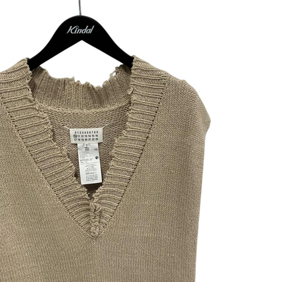 メゾンマルジェラ Maison Margiela ダメージ加工Vネックニットベスト
