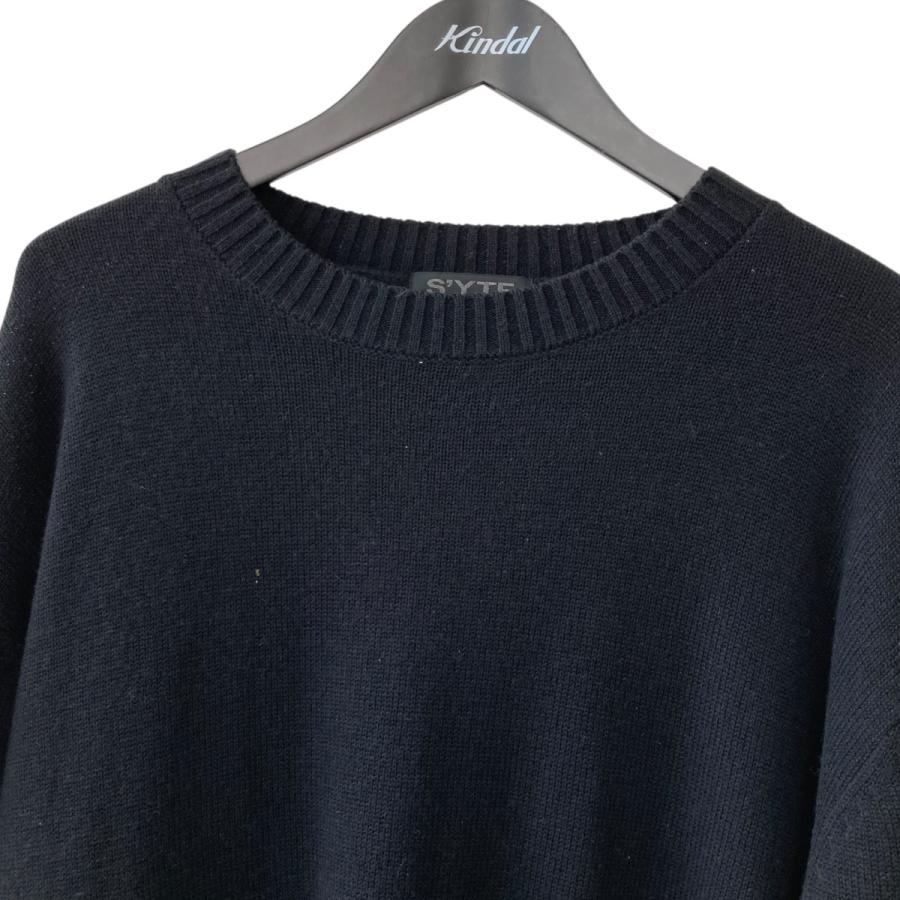 サイトヨウジヤマモト s'yte 7G WOOL-BLEND INTARSIA MESSAGE PULLOVER