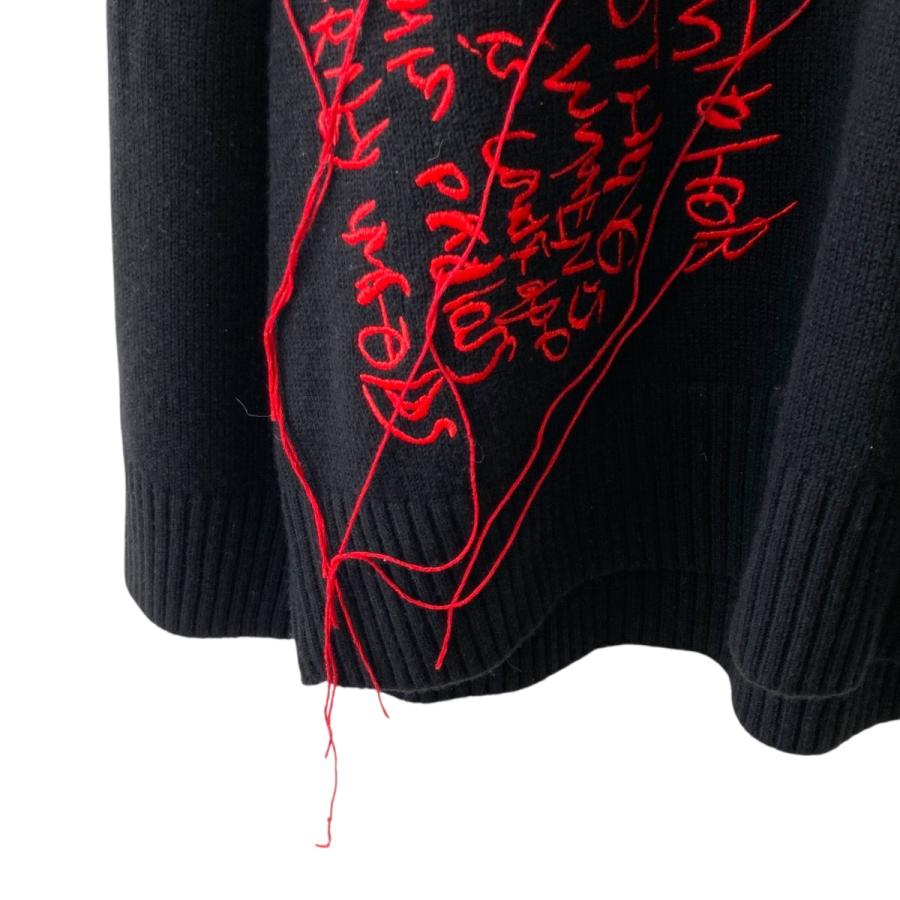 サイトヨウジヤマモト s'yte 7G WOOL-BLEND INTARSIA MESSAGE PULLOVER