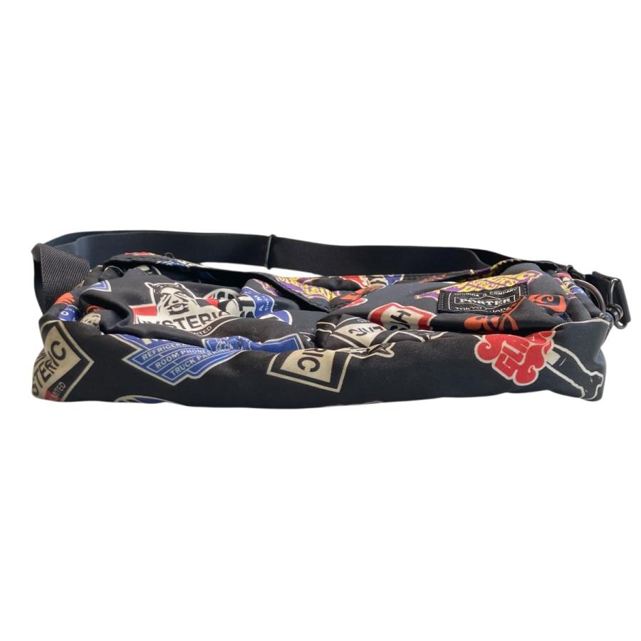 【HYSTERIC GLAMOUR ×POTER】 ショルダーバッグ総柄ブラック HYSTERIC GLAMOUR（ヒステリックグラマー） 【値下げ】Hysteric