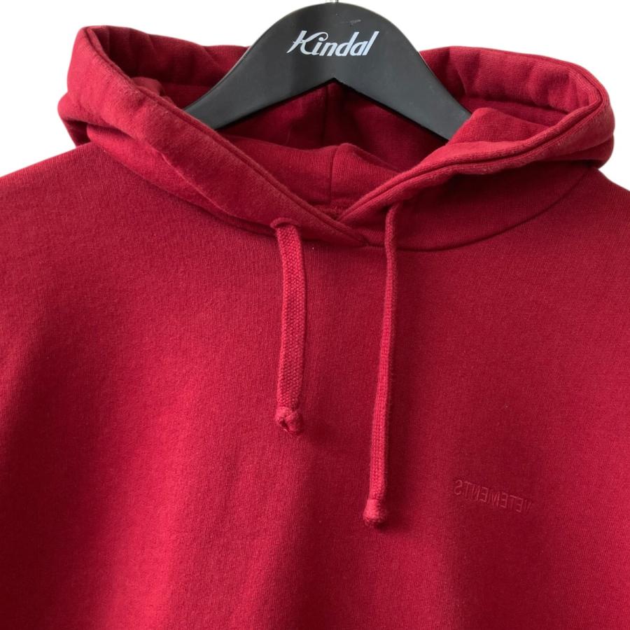 値下げ】VETEMENTS プルオーバーパーカー WAH19TR107 レッド サイズ：S