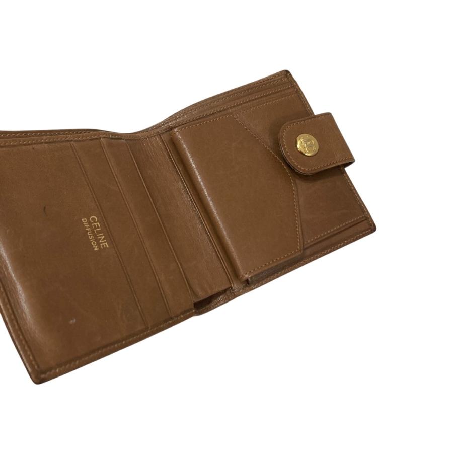 CELINE 二つ折り財布 ダークブラウン CELINE（セリーヌ） CELINE 2つ折り財布 小銭入れ付き BI-FOLD WALLET