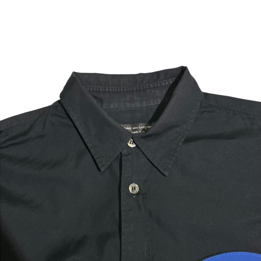 ヒ*ー様 コムデギャルソン オム ドゥ ドレスシャツ ブラック ドッキング L COMME des GARCONS HOMME PLUS コムデギャルソンオムプリュス 長袖