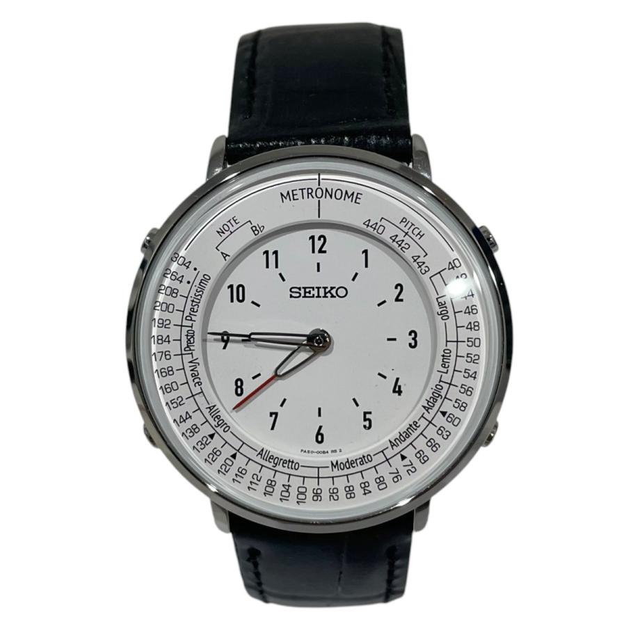 【値下げ】SEIKO 腕時計 METRONOME WATCH メトロノームウオッチ SMW006A シルバー・ブラック (EC)の画像