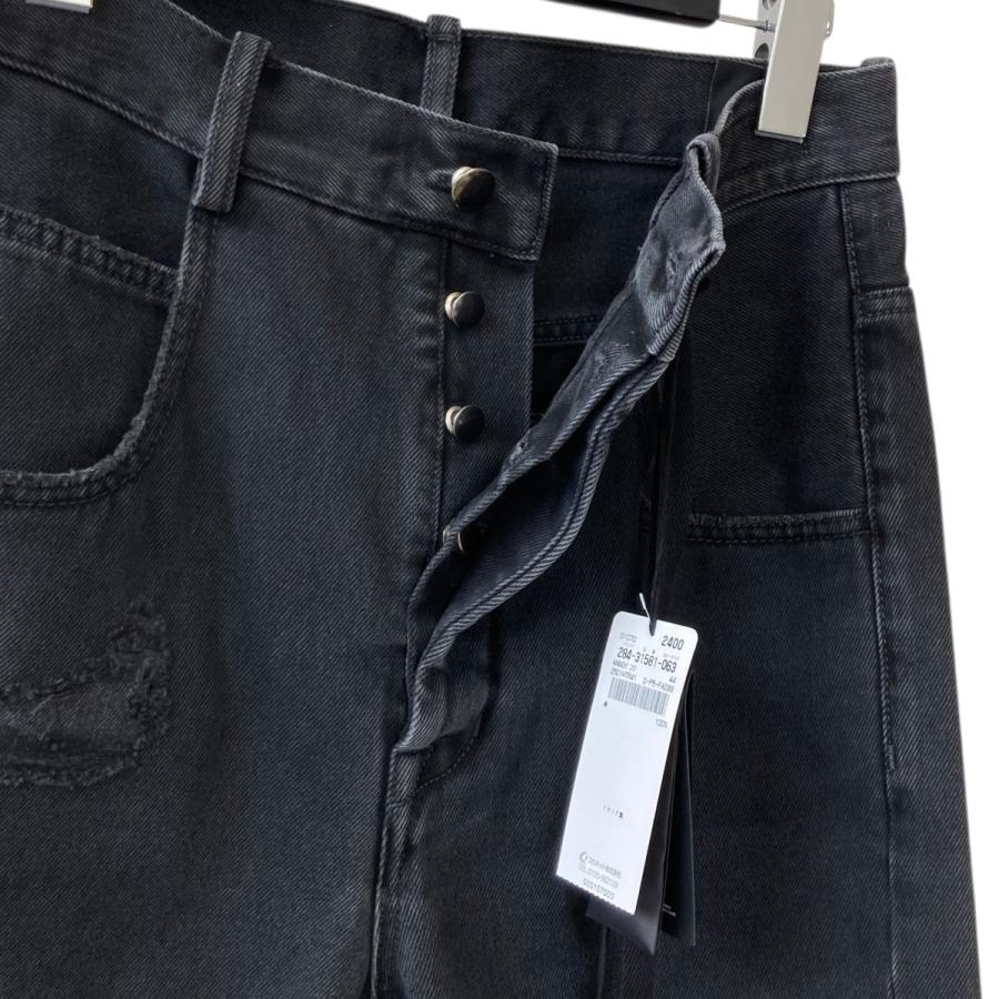 アンドゥムルメステール ANN DEMEULEMEESTER ダメージ加工 デニムパンツ IT-20144 ブラック サイズ：44