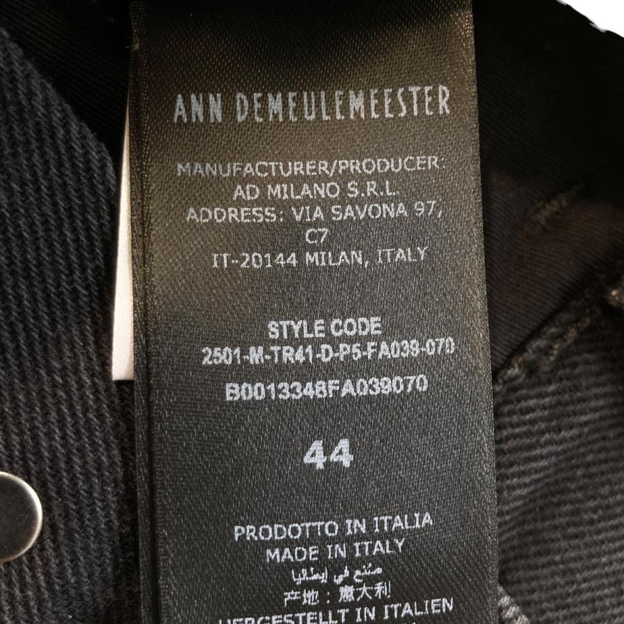 アンドゥムルメステール ANN DEMEULEMEESTER ダメージ加工 デニムパンツ IT-20144 ブラック サイズ：44