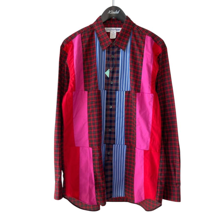 COMME des GARCONS SHIRT コムデギャルソンシャツ 25AW 切替長袖シャツ 