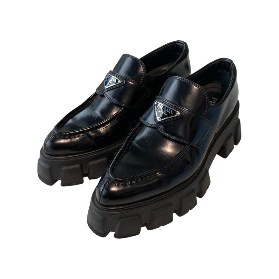 PRADA（プラダ） ポインテッドトゥ ローファー 1D663M ブラック サイズ 