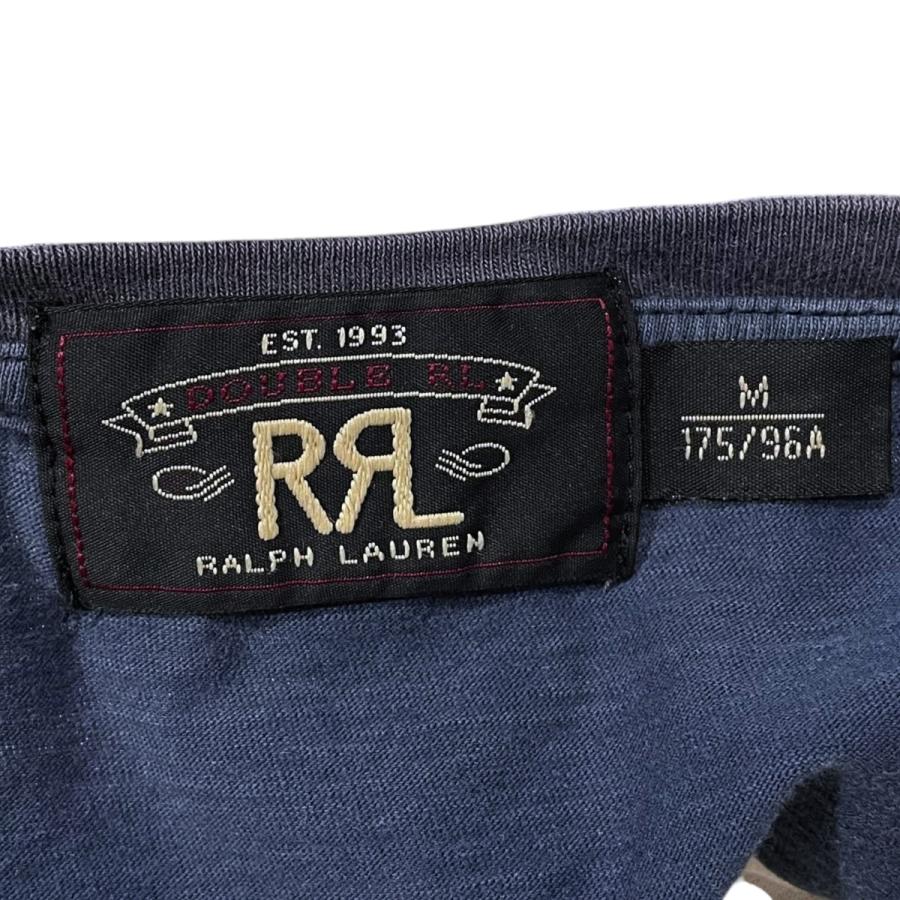 RRL Ralph Lauren ポケットTシャツ ネイビー Lサイズ RRL Ralph Lauren（ダブルアールエル） RRL ワイドボーダー柄ポケットT