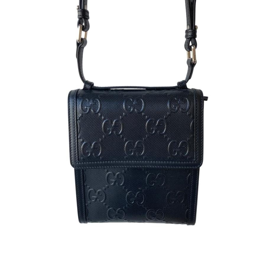 GUCCI（グッチ） GUCCI GGエンボス ショルダーバッグ 625782 ブラック 