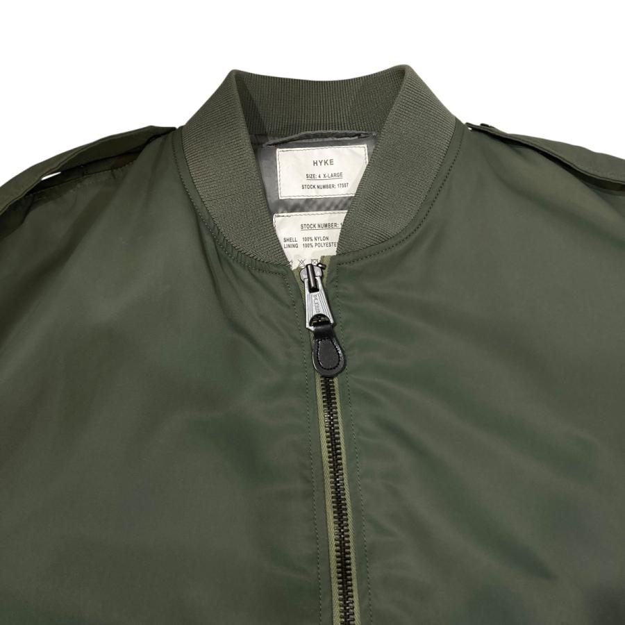 HYKE（ハイク） HYKE TYPE L-2A JACKET MA-1ジャケット 17507 グリーン