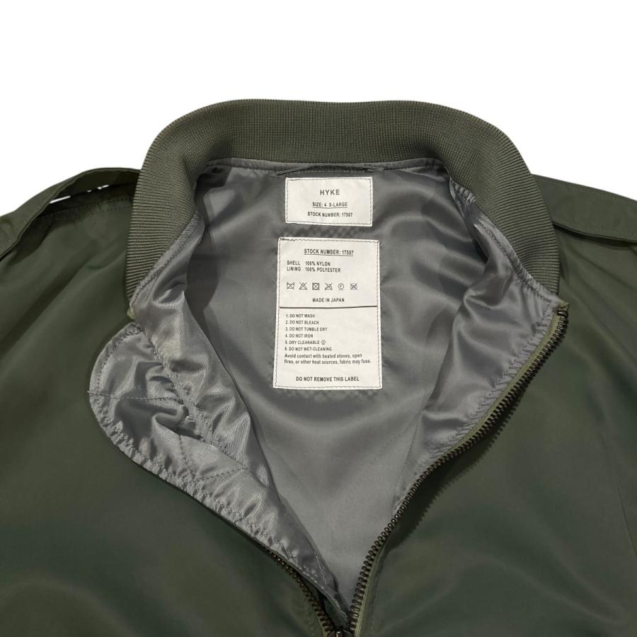HYKE（ハイク） HYKE TYPE L-2A JACKET MA-1ジャケット 17507 グリーン