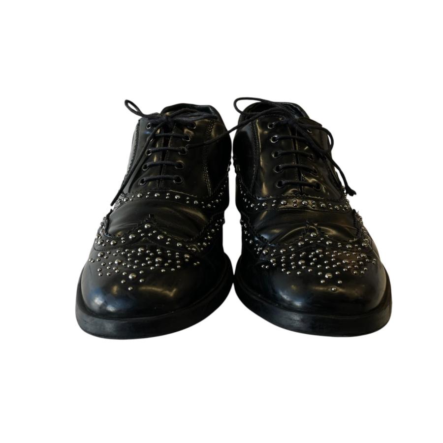 PRADA（プラダ） スタッズ レザーシューズ 2EE257 ブラック サイズ：8