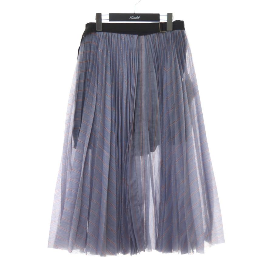 値下げ】sacai 19SS プリーツスカート ネイビー サイズ：2 (堀江店 