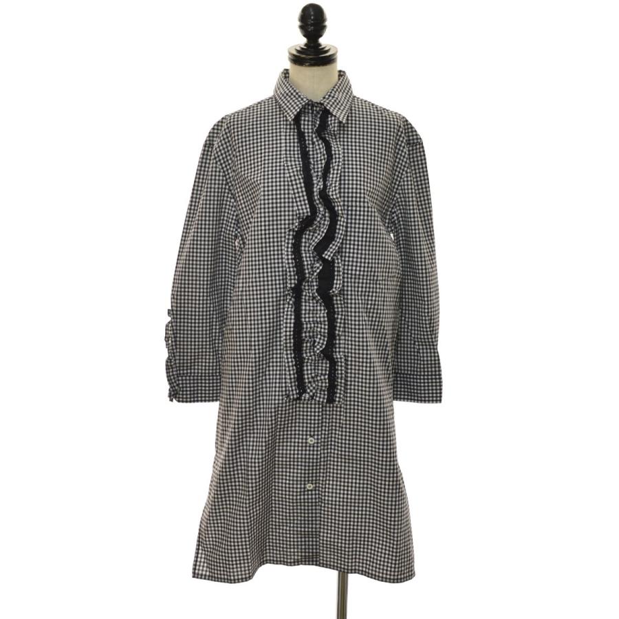 安い Prada ギンガムチェックフリルシャツワンピース グレー サイズ 38 堀江店 Finalsale対象商品30 Off Vijayvehicles In