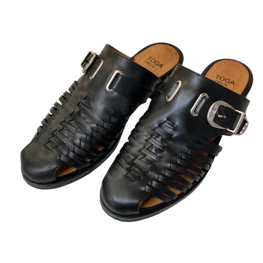 TOGA VIRILIS LEATHER MESH サンダル