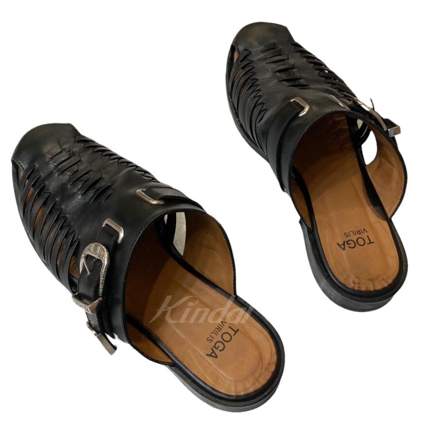 TOGA VIRILIS LEATHER MESH サンダル