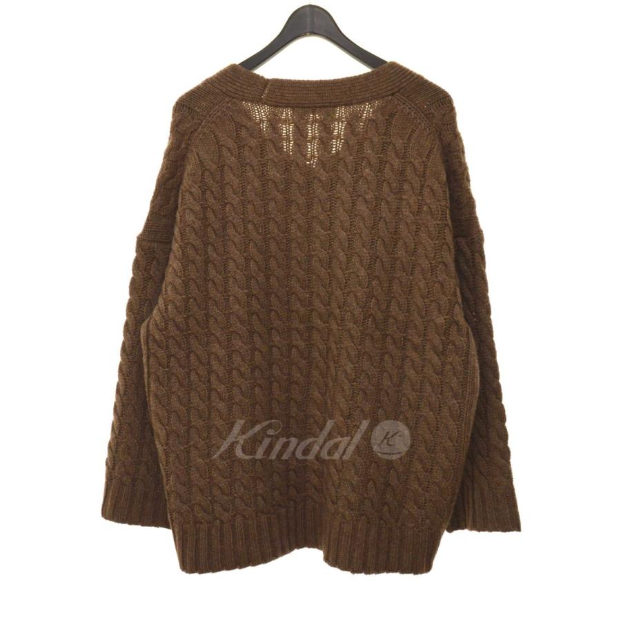 outersunset OUTERSUNSET cable knit po Vネック ケーブル ニット  